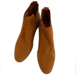 Dolce Vita Women's Camel Brown Suede Leather Ankle Boots, size 10